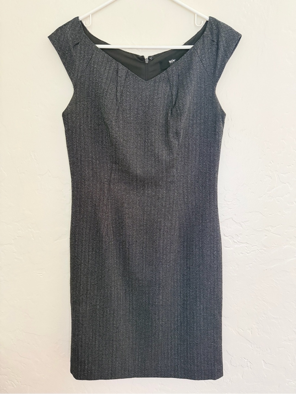 Wilfred Dark Charcoal Sheath Midi Dress